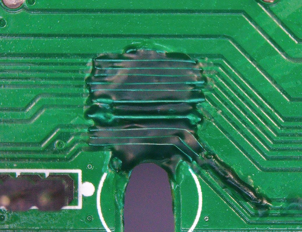 Rekonstruierte Leiterbahnen mit hauchdünnem Kupferdraht